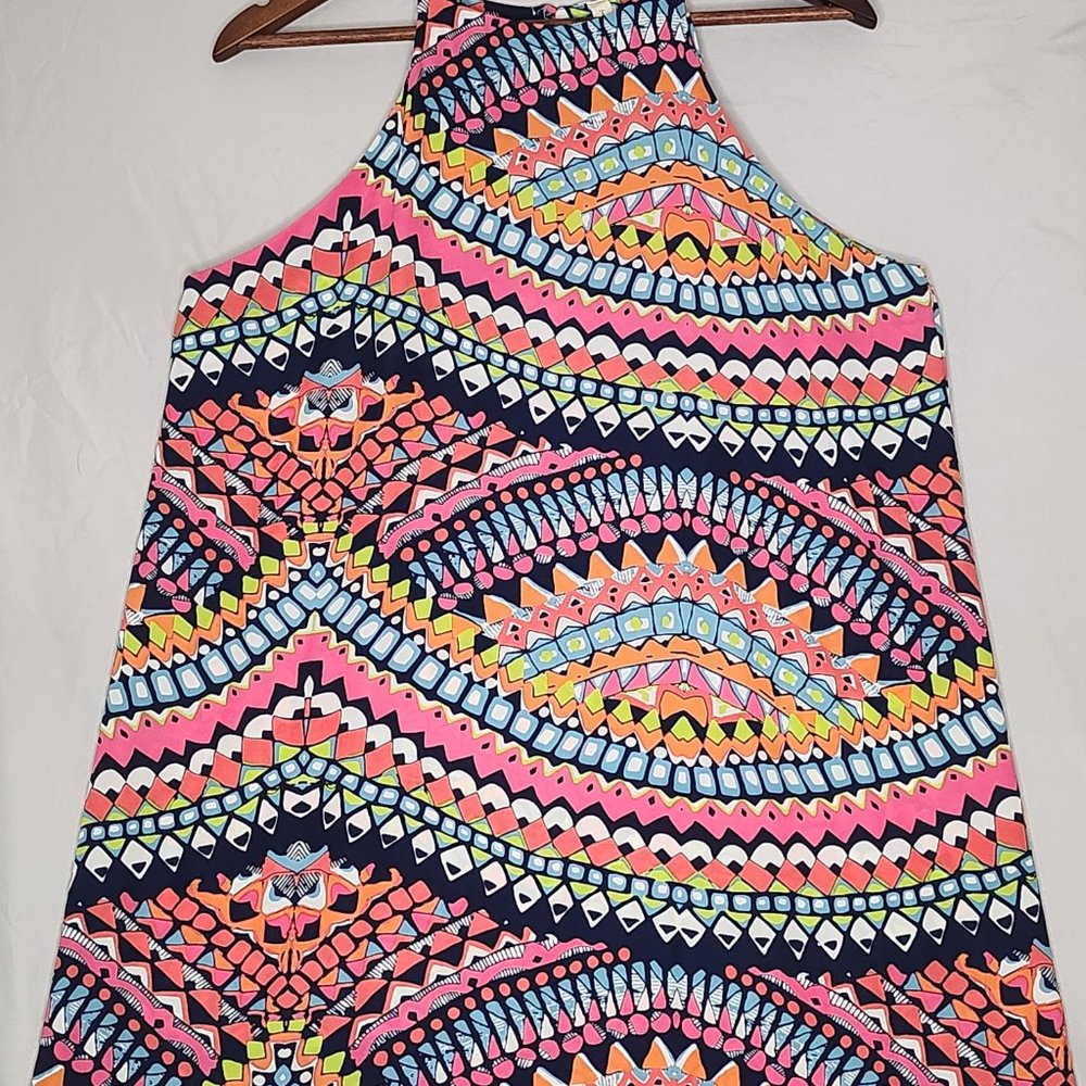 Geometric‎ Mini Dress Size Large - Picture 2 of 8
